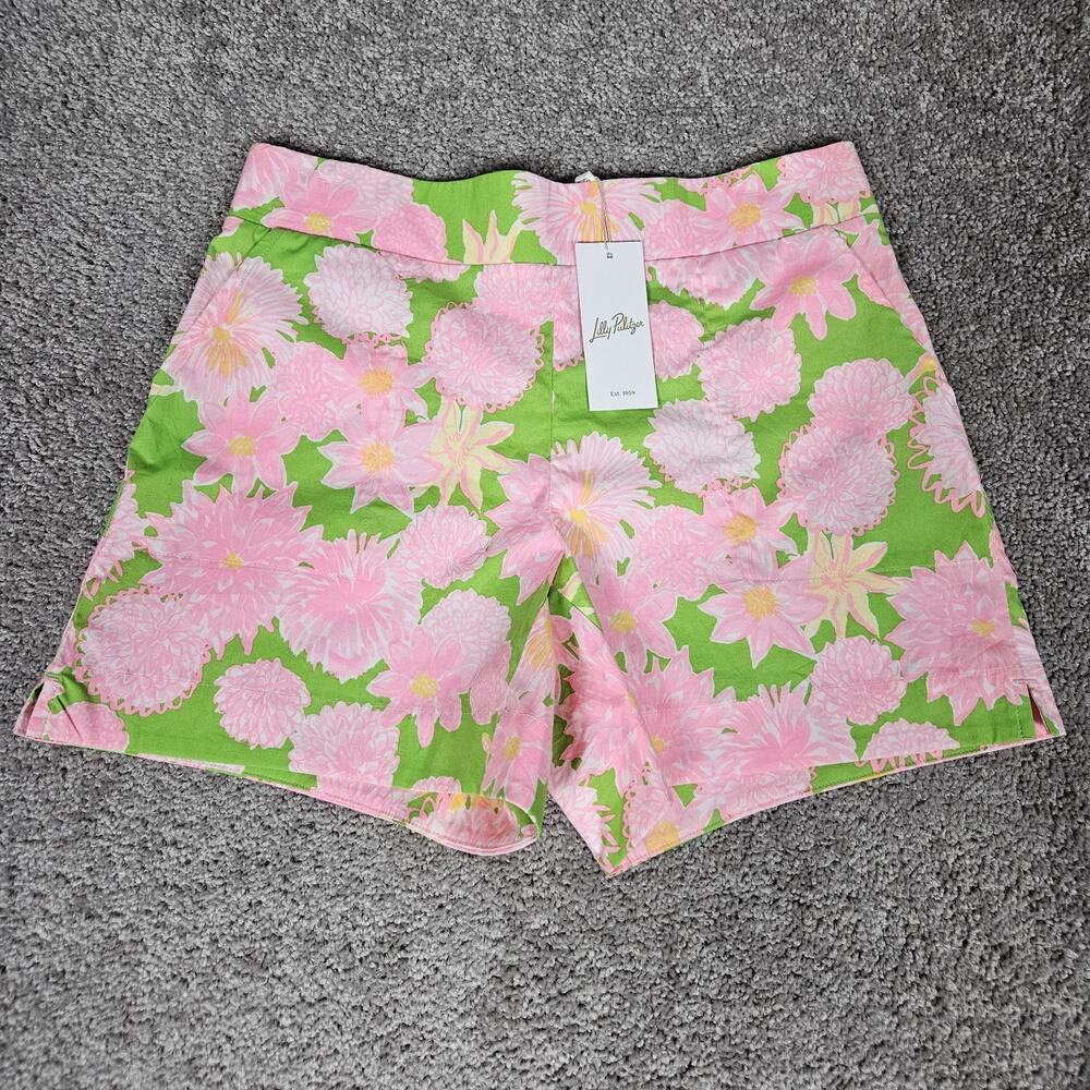 Lilly Pulitzer Alista Shorts Women's Small Pink Seaside Garden Floral Stretch